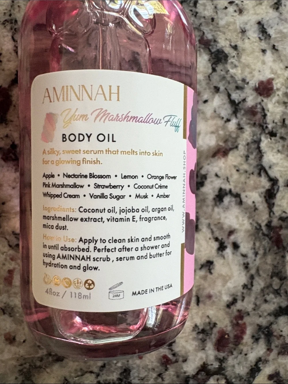 Aminnah Marshmallow Fluff Body Oil